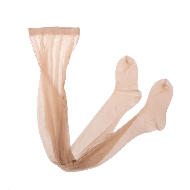 One-line crotch fully transparent silky stockings women's sexy black silk pure desire ultra-thin D toe transparent foot-shaped high-end socks