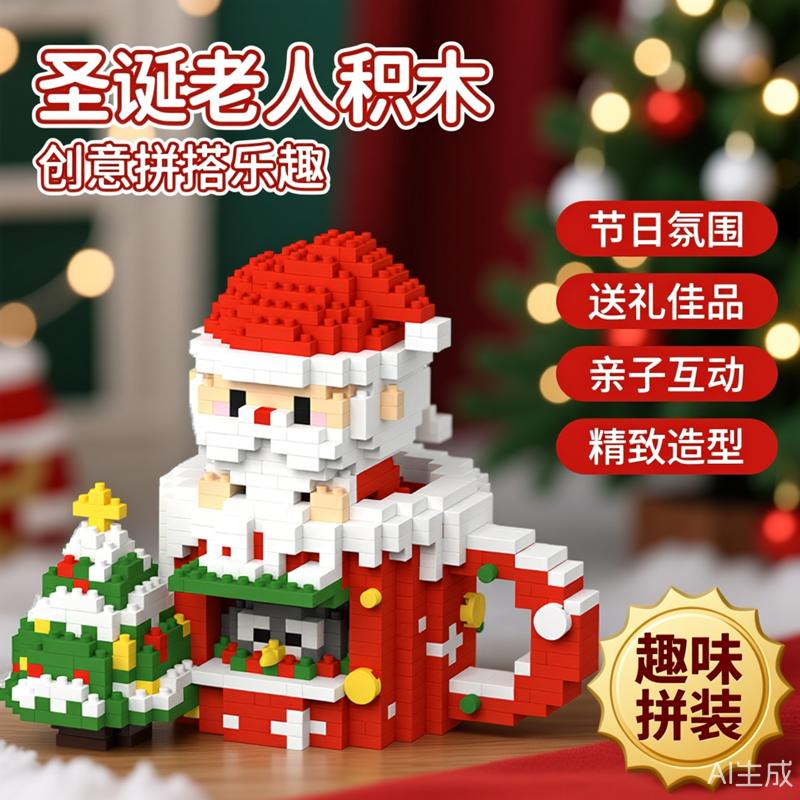 christmas winter village MOC Building Blocks Toy Sets mini block construction set DIY Bricks Toys for Kids Gifts Home Decoration