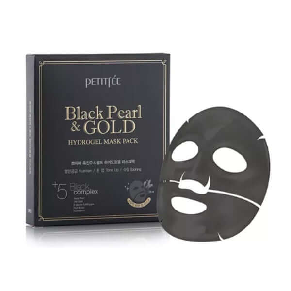 PETITFEE Black Pearl & Gold Hydrogel Mask Pack - 1pack (5pcs)