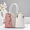 2026 New Color Blocking Splicing Shoulder Bag