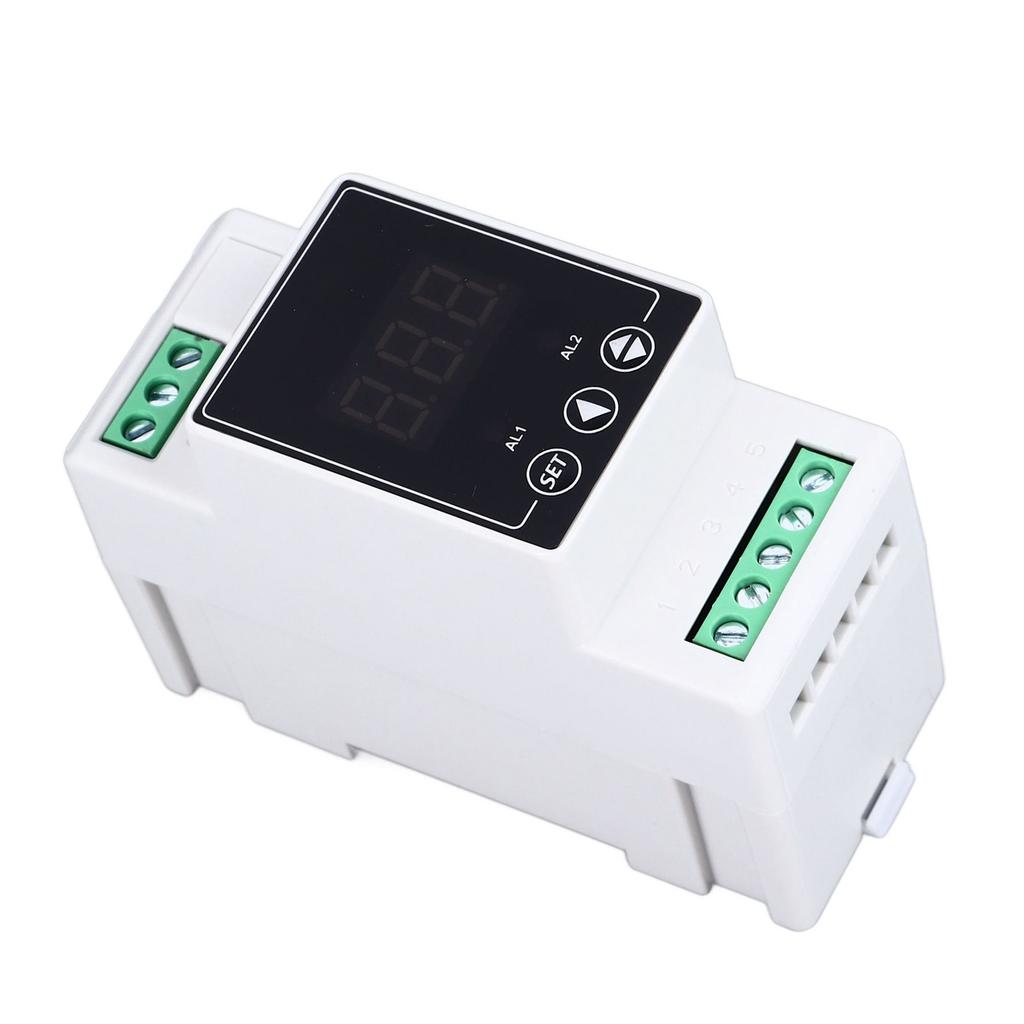 Geleiderail Temperatuurregelaar Verwarmen Koelen Digitale Thermostaat 2 Relais Cilindrische Sonde 2 Meter AC100‑240V