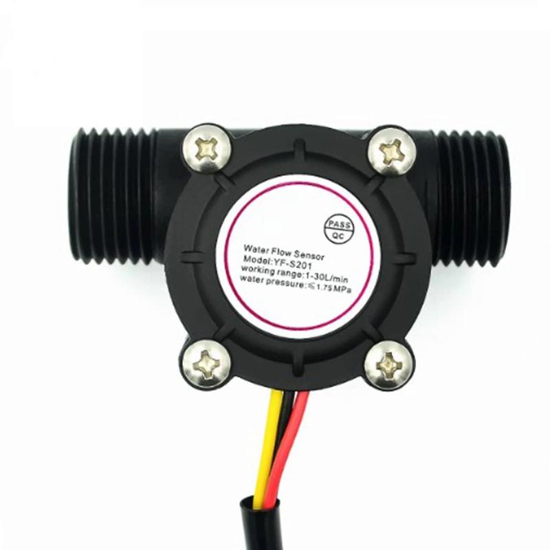 1Pcs Dc 5-18V Flowmeter Hall Flow Sensor Water Control Liquid Flow Sensor Switch 1-30L/Min 1.75Mpa 12V Water Flow Sensor