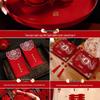 Kneeling Cushions for Wedding Ceremonies: Tea Ceremony, Address Change, Bride with Double Happiness Character, Red Fortune Cushion Set