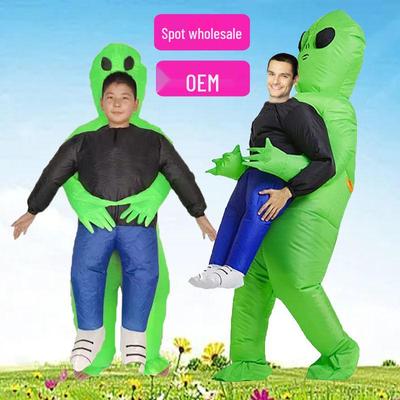Halloweensky nafukovací kostým mimozemského ducha: Zábavný kreslený maskot rekvizita