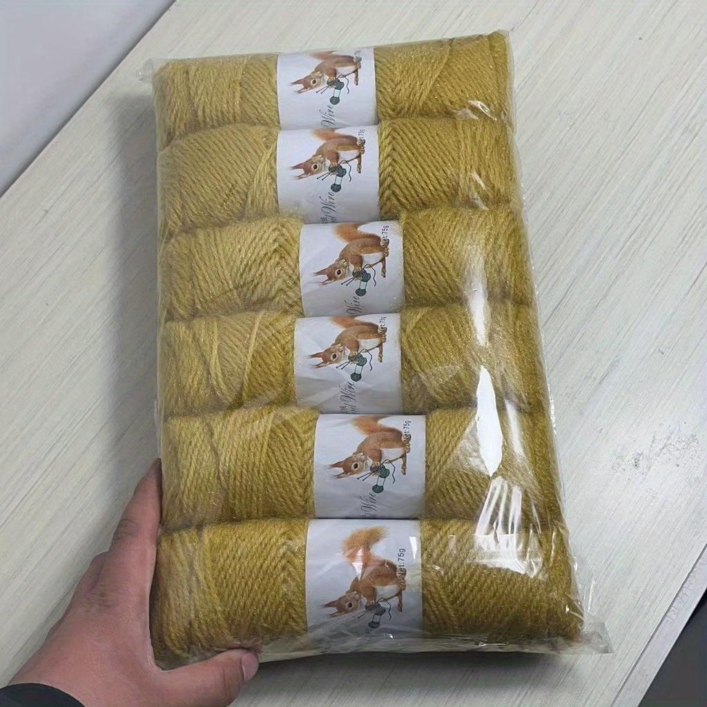 6pcs/75g/pc Solid Color Soft Yarn for Knitting and Crocheting Sweater, Shawl, Scarf Baby Hat Scarf Soft Thickness Crochet Thread