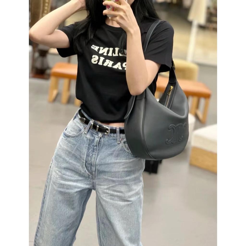 Women's Bag 2024 New Arc De Triomphe Moon Bag Large Capacity Commuter Underarm Bag Retro Messenger Bag Versatile Shoulder