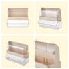 Wall-Mounted Tea Bag Shelf , Multi-Function Dustproof Cup , Capsule Organizer with Flip,Top Lid, Contemporary White Plastic Storage Rack for Office