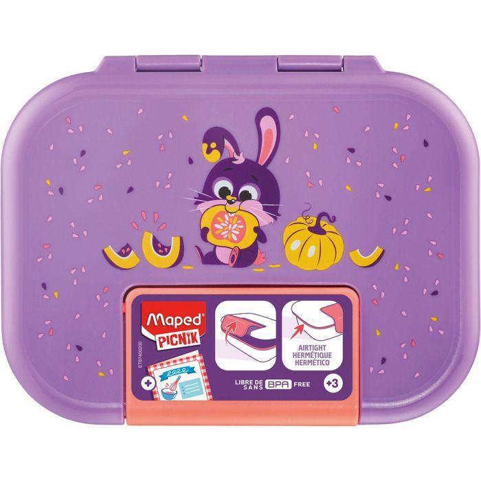 Boîte Repas - MAPED PICNIK - Ecozen 900ml - Violet - Ouverture Facile - Micro-Ondes et Lave-Vaisselle