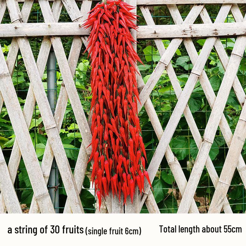 Kunstmatige Knoflook en Chili Hangdecoratie - Boerderijstijl & Fotografie Props