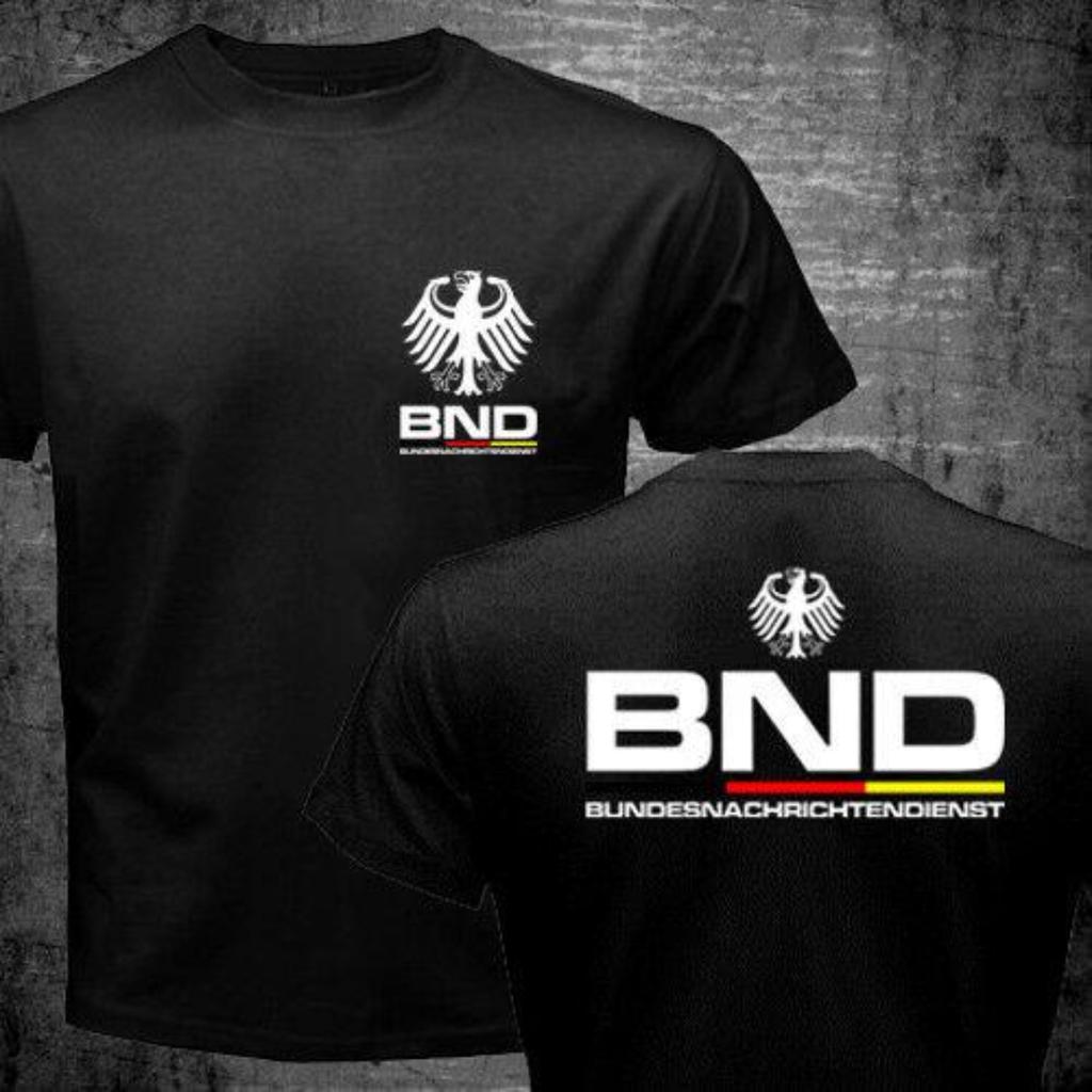 Plus Size S-5XL Special Germany Intelligence Agency Bnd Bundesnachrichtendienst Police Men T-Shirt Short Casual 100% Cotton Shirts