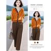 Korean Style Women's Elegant Hooded Knit Cardigan for Spring & Autumn