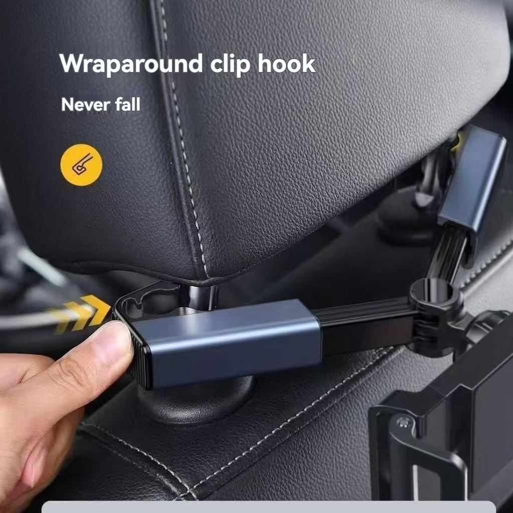 Telescopic Car Phone Holder for Rear Row Tablet Holder Anti Shake Tablet Mount Universal Auto Phone Stand for 4-12.9 Inch iPad