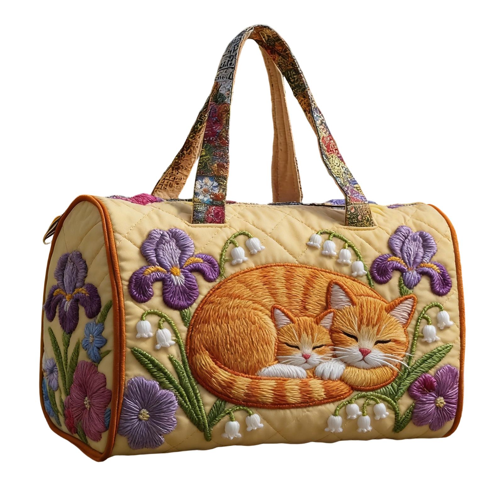 Short-haul Handbag With Embroidery; Multi-functional Sports Fitness Bag