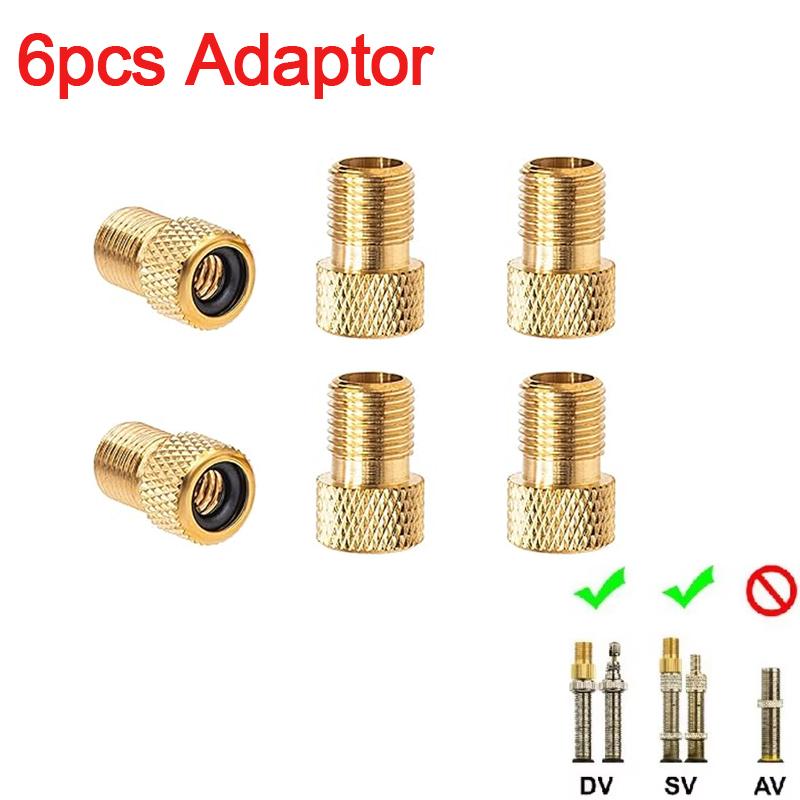 2~8pcs Bicycle Valve Pump Converter Adapter Presta to Schrader Convert Nozzle Inflation Adaptor F/V To A/V Bike Valve Adapter Mass Air Flow 3