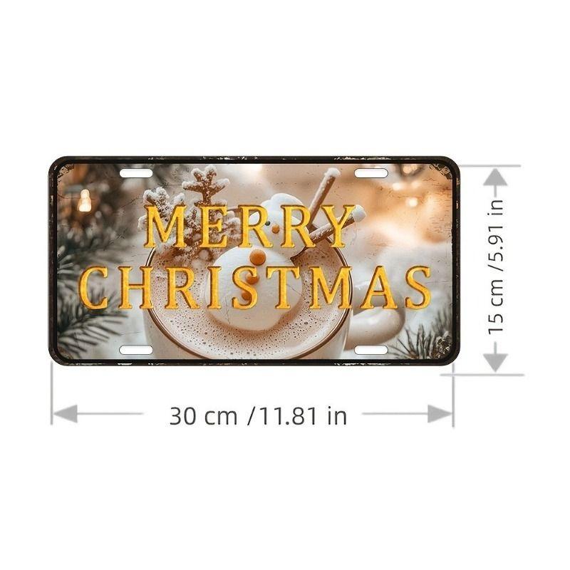 Motorcycle Souvenir License Plate, Metal Auto Wall Decor 15x30cm
