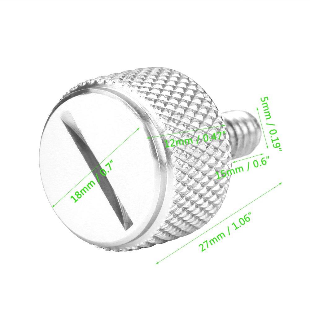 Harley Seat Bolt-Qiilu Seat Protective Mounting Mount Bolt Screw Cap for Harley Davidson 1996 & Late (Silver)