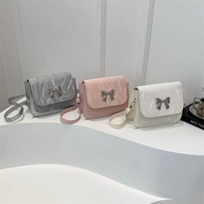 Small Bag for Women's Summer New Butterfly Beautiful and Fashionable Slanted Bag Casual One-shoulder Small Square Bag