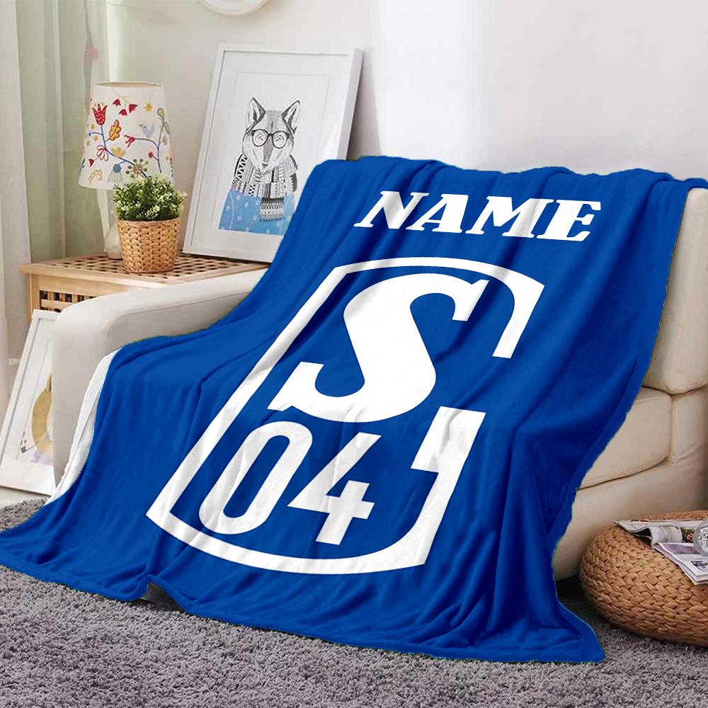 Custom Name Real Madrid Crest blanket for Couch & Bed, Plush Cozy Fuzzy Blanket Super Soft & Warm Blankets for Fall and Winter. 0908264