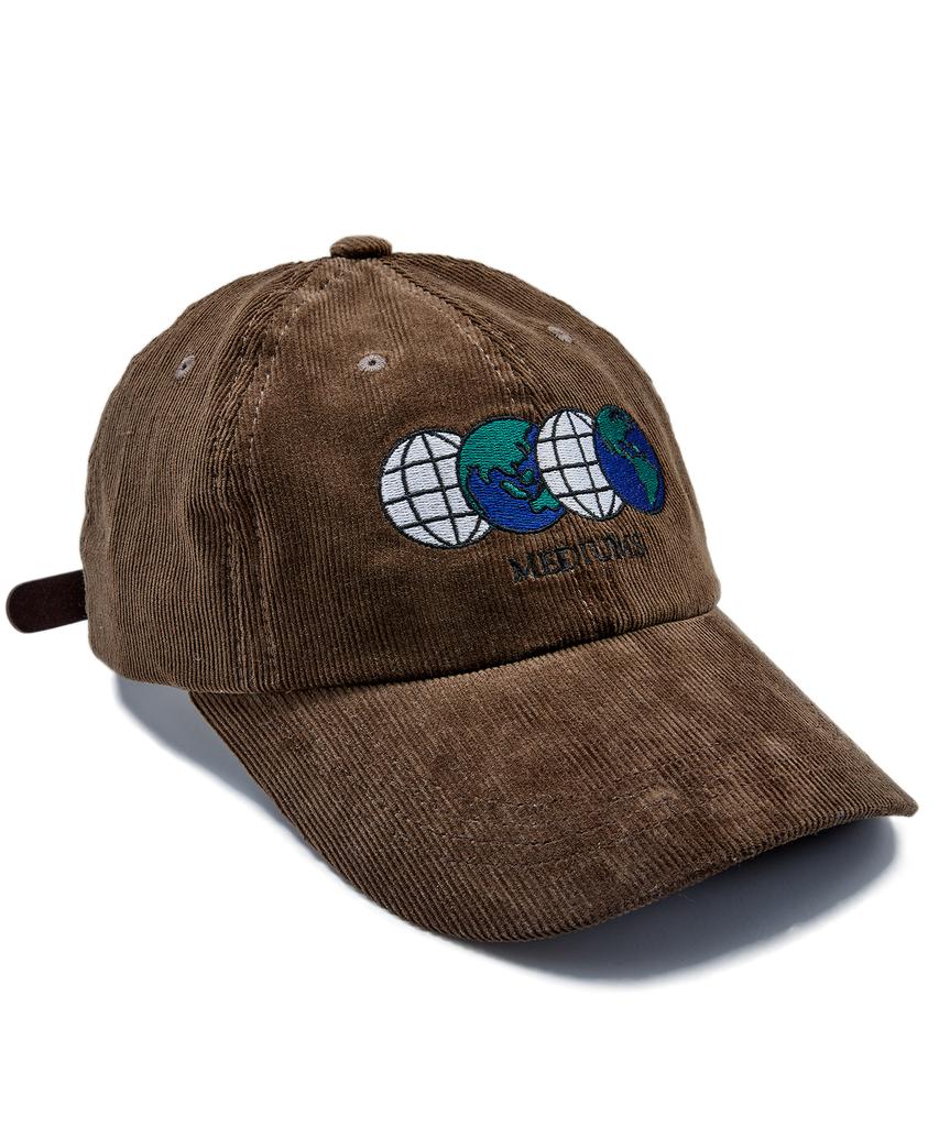 Midieomseu Corduroy Earth Ball Cap - Brown