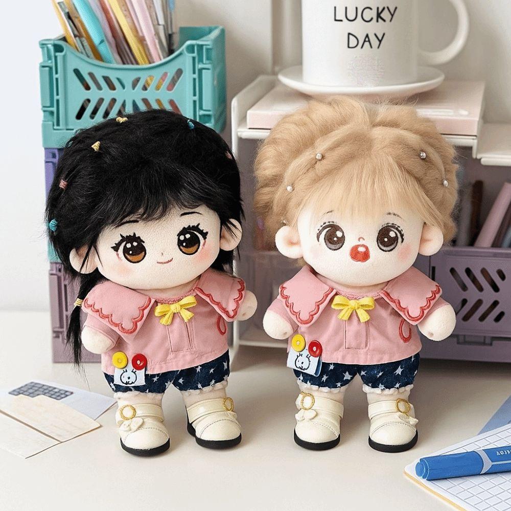 Lovely Design 20cm Cotton Doll Clothes Washable Retro Style Idol Dolls Cartoon Pattern Skirt Soft Texture Cute