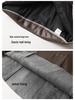 Women's Cross-Strap Leather A-line Skirt - Mid-length, High-waist, Slimming Umbrella Design, Fashionable Wide Hem, 2025 Autumn/Winter Collection.