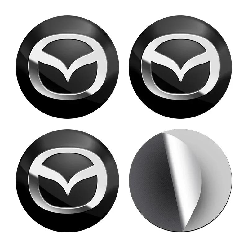 

Aluminum 4PC 56mm MS Logo Badge Car Wheel Center Hub Caps Emblem Stickers For Mazda Speed Atenza MX3 MX5 Axela MX MS Accessories чорний