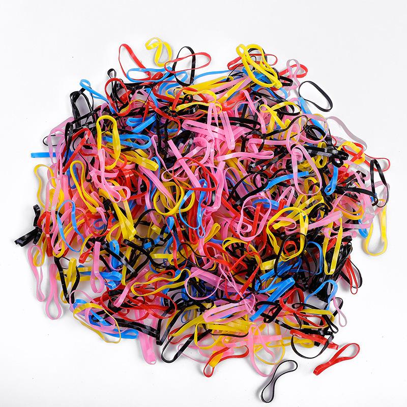 

500Pcs Pet Rubber Bands Mixed Color High Elasticity Rubber Stretchable Pet Hair Bows for Cat 500pcs
