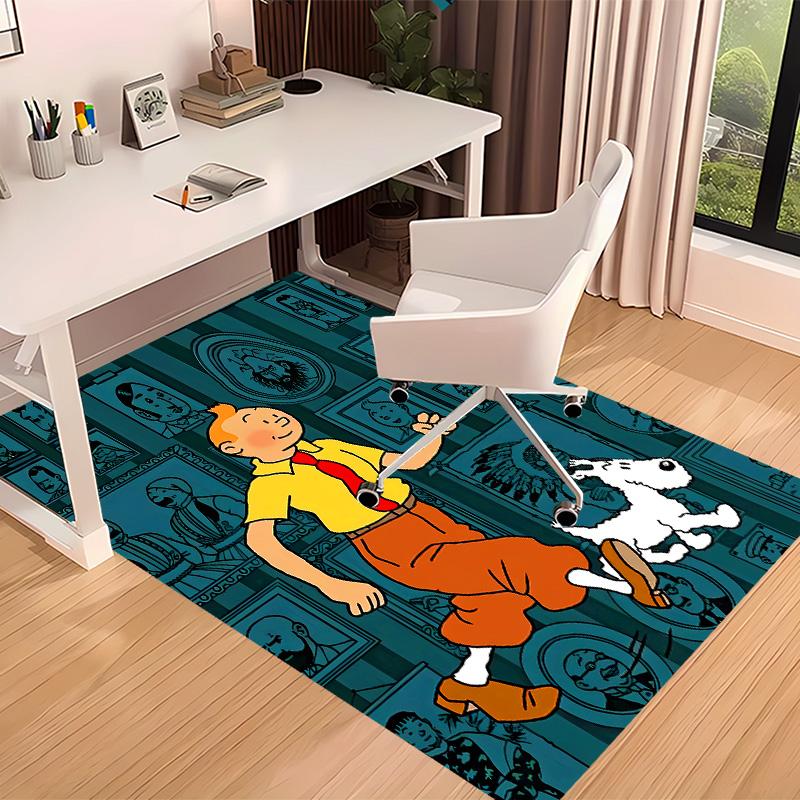 The Adventures of Tintin2 Printed Absorbent Washable Carpet, Non-Slip Bathroom Mats, Kitchen Rugs, Yoga Mat,Living Room Entrance, Camping Picnic Rugs