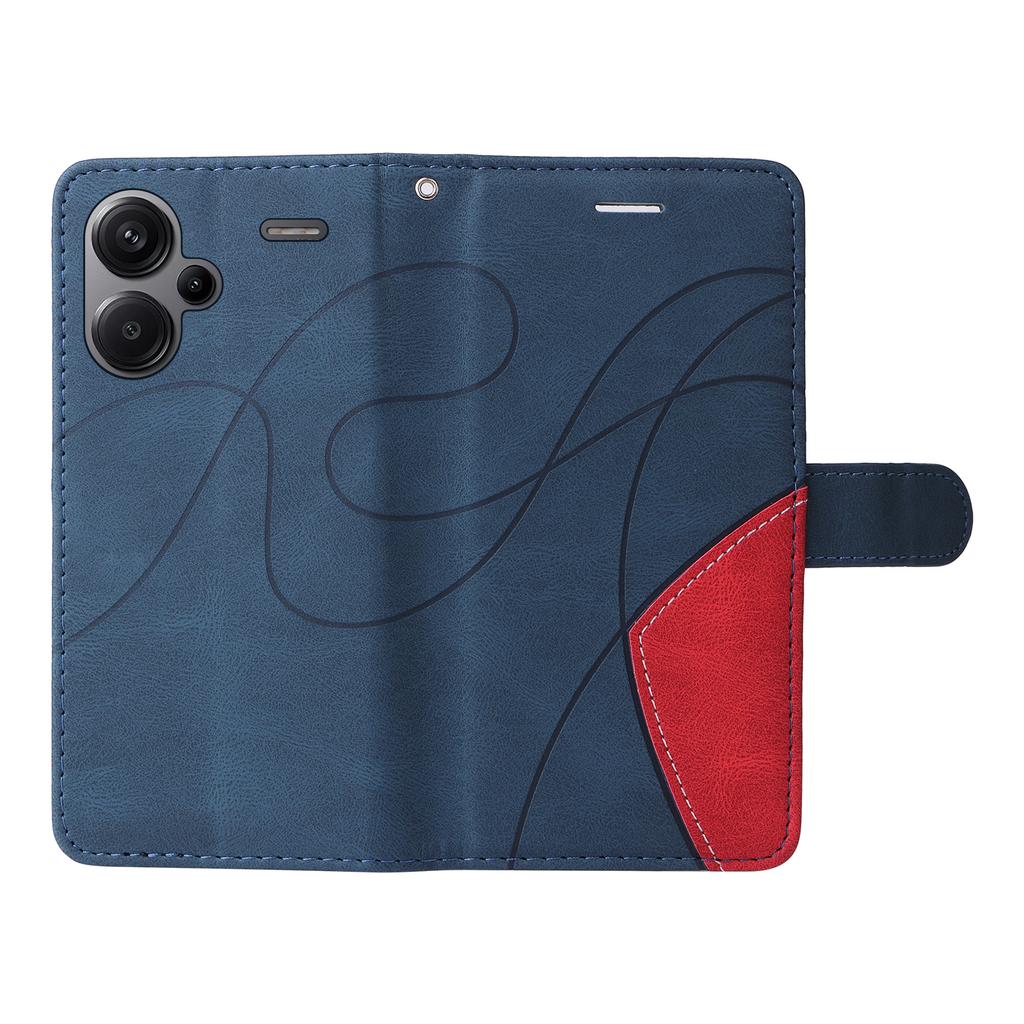 For Xiaomi Redmi Note 13 Pro+ 5G Leather Case Wallet Stand Color Splicing Phone Cover