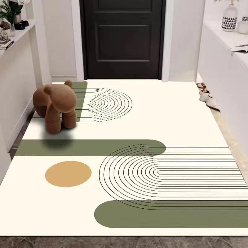 

Немоющийся кожаный коврик для пола Новый усовершенствованный дверной коврик Коврик из ПВХ можно чистить и резать Грязеотталкивающий ковер 80*120cm