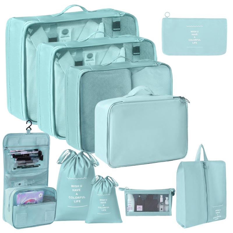 6/7/8/9/10 Pcs Set Travel Organizer Storage Bags Suitcase Packing Cubes Set Cases Portable Luggage Clothes Shoe Tidy Pouch Folding
