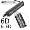 Pair 8''120W 12000LM Aluminum 6D Flood Beam Slim LED Work Light Bar Single Row Car SUV Off Road Lamps New
