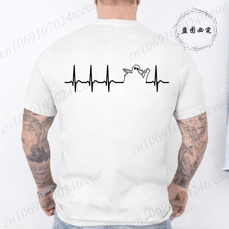 Heartbeat Scuba Diver Scuba Diving Funny Mens Tshirts Summer Short Sleeve Tee Shirts Fashion Casual Tops Men Male Clothing