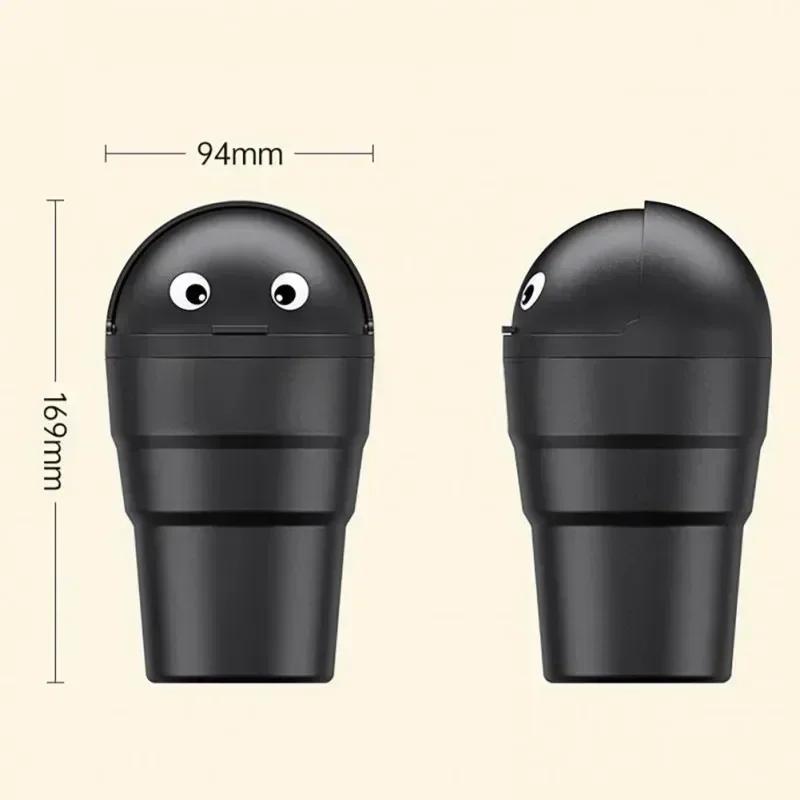 Car trash bag Multi-functional storage box with lid storage bucket Cute cartoon car trash can supplies