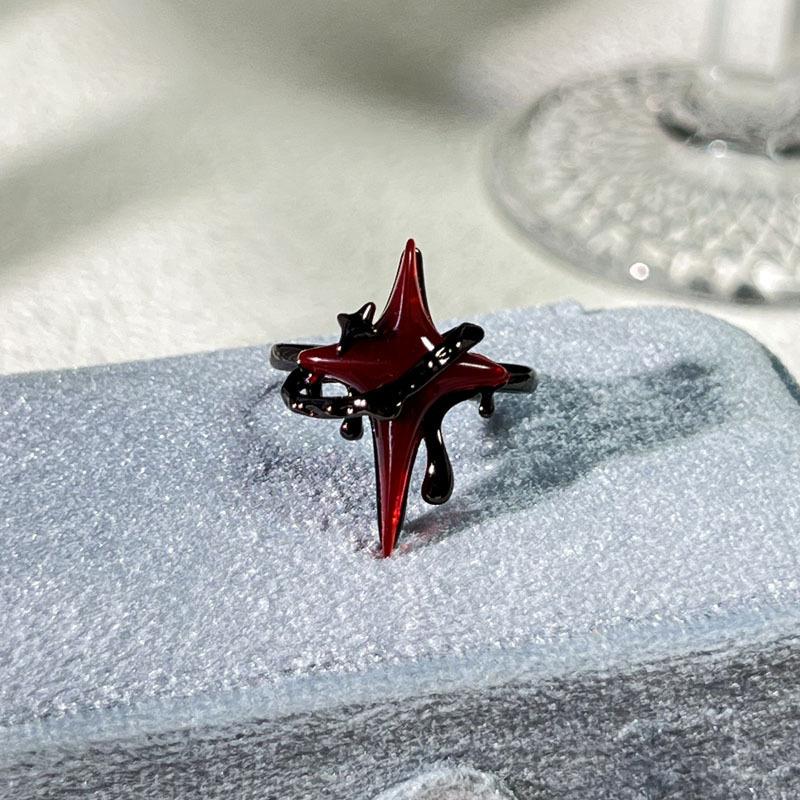 Halloween Themed Dark Vibe Ghost Spider Personality Ring Genderless Punk Niche Trendy Cool Ring