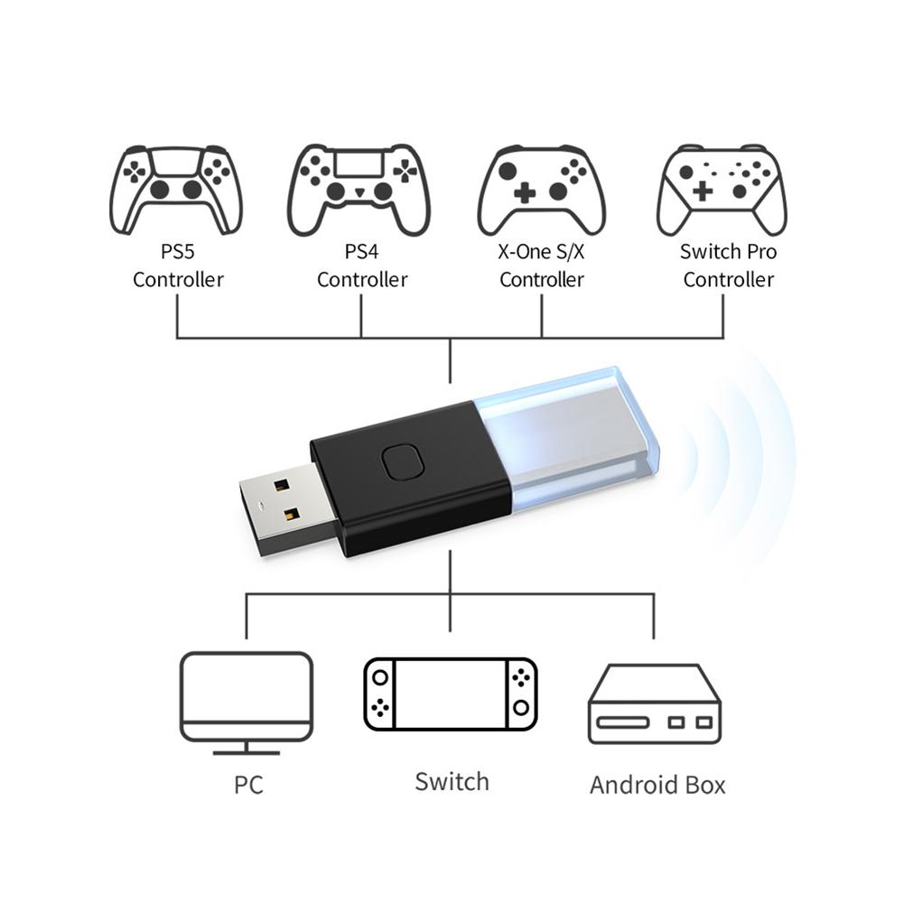 DS50 Pro Gamepad Converter for PS5 PS4 Xbox Elite Pro Controllers USB Receiver Bluetooth Controller Wireless Adapter for Switch