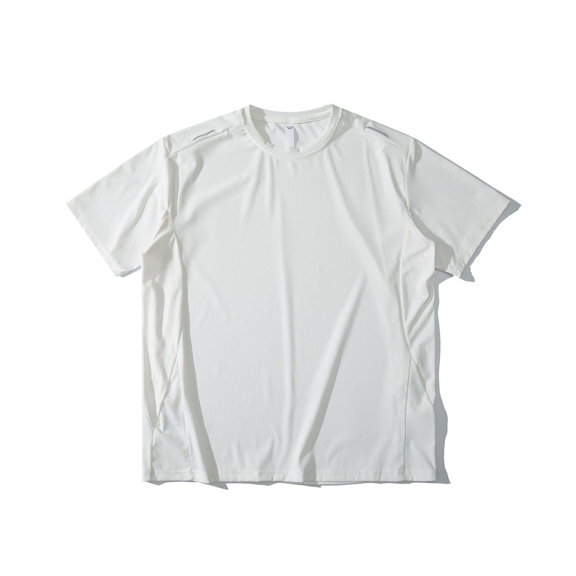 

Men s Quick-Dry Nylon Crew Neck T-Shirt for Fitness and Running - Summer Ice Silk Training Base Layer Short Sleeve M