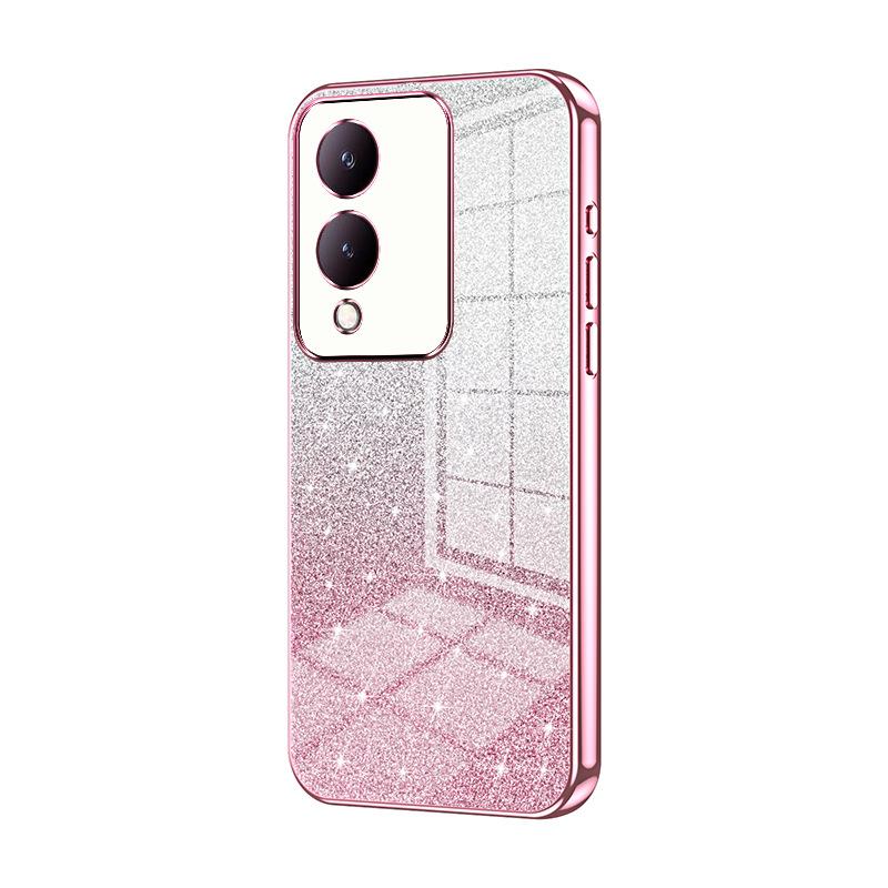 Applicable To VIVO Y200 Electroplated Glitter Mobile Phone Case IQOOZ11Turbo Transparent NEO11 All-inclusive Protective Case