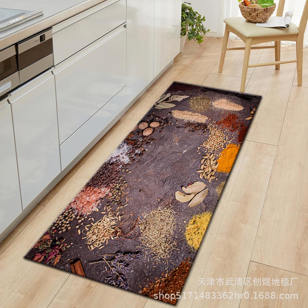 

Two-Piece Kitchen Mat, Bathroom Absorbent Foot Mat, Household Long Soft Mat, Kitchen Carpet Floor Mat 40*60+40*120cm