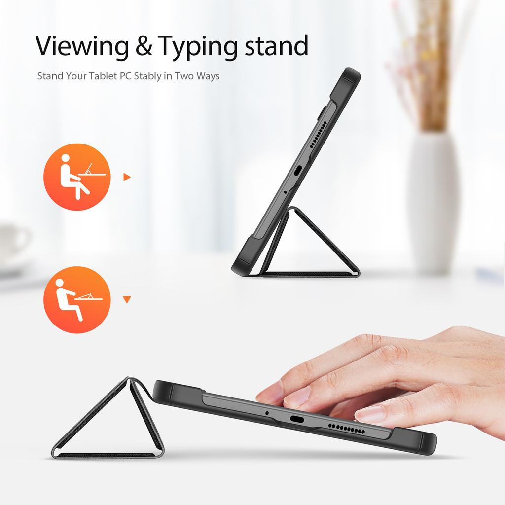 For Xiaomi Redmi K Pad Case DUX DUCIS Domo Series Tri-fold Stand PU Leather Protective Tablet Cover