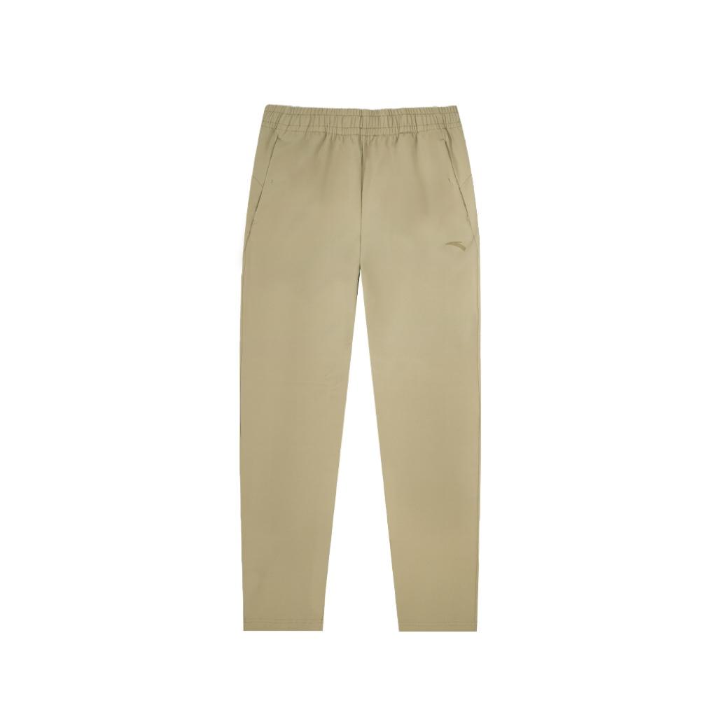 Anta Solid Color Mid-Rise Comfortable Breathable Versatile Straight-Leg Business Commuting Sports Casual Pants Men Pants Khaki 152537501D-1