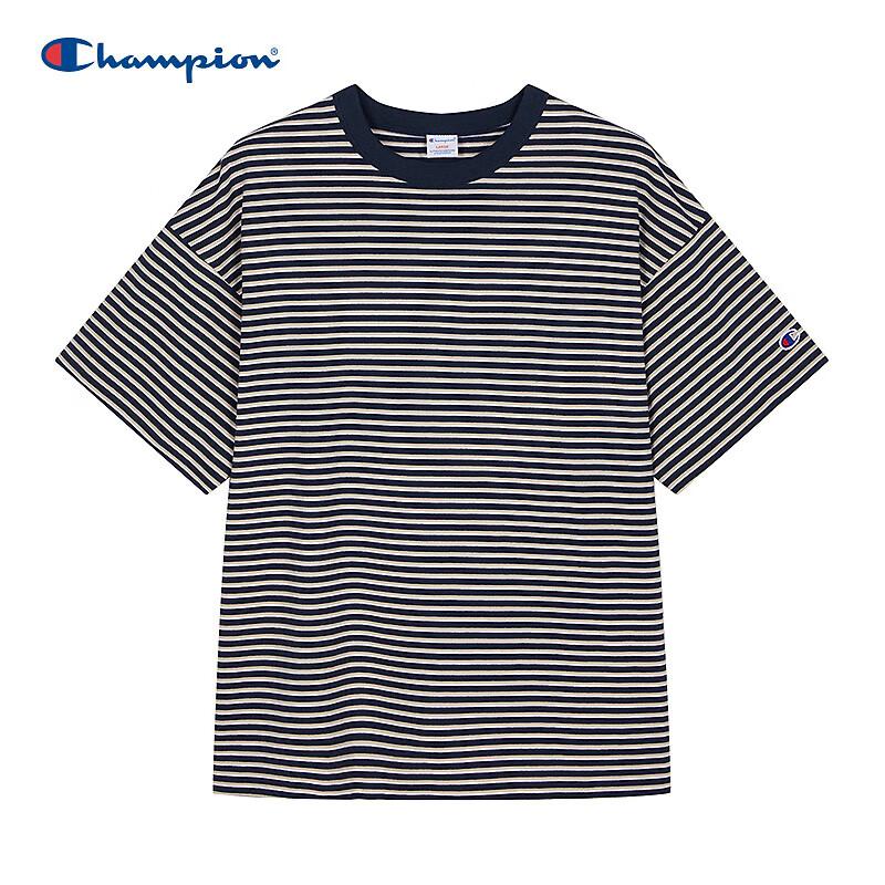 Champion Striped Cotton Crewneck T-Shirt XL 3990₽