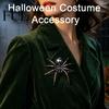 Halloween Spider Brooch 1/2Pcs 3D for Halloween, Horror Alloy Jackets Statement Pin Lapel Pin, Clothes Backpacks Costume Accessories Clothing