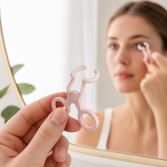 Contact Lenses Applicator Tool, Soft Silicone Contact Lens Insertion Tool with Eye Support Design, Portable Scissor-Style Holder, Contact Lens Remover