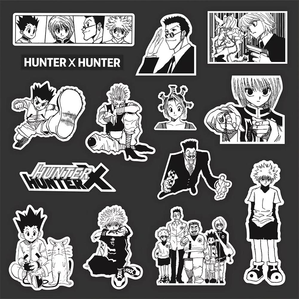 10/30/70 Stück Schwarz-Weiß Anime Hunter×Hunter Aufkleber Coole Graffiti Decals für Handy Koffer Notizbuch Kinder DIY Aufkleber Spielzeug