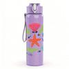 1PC Ocean Shell Starfish Scene 750ml Color Plastic Sports Water Bottle Leakproof Flip Straw Lid Suitable for Sports Office Home Use