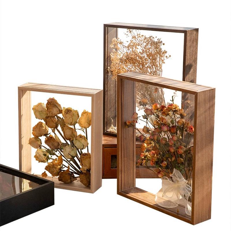 Handmade 3D Eternal Flower Frame: Baby's Breath & Rose Dried Floral Decoration