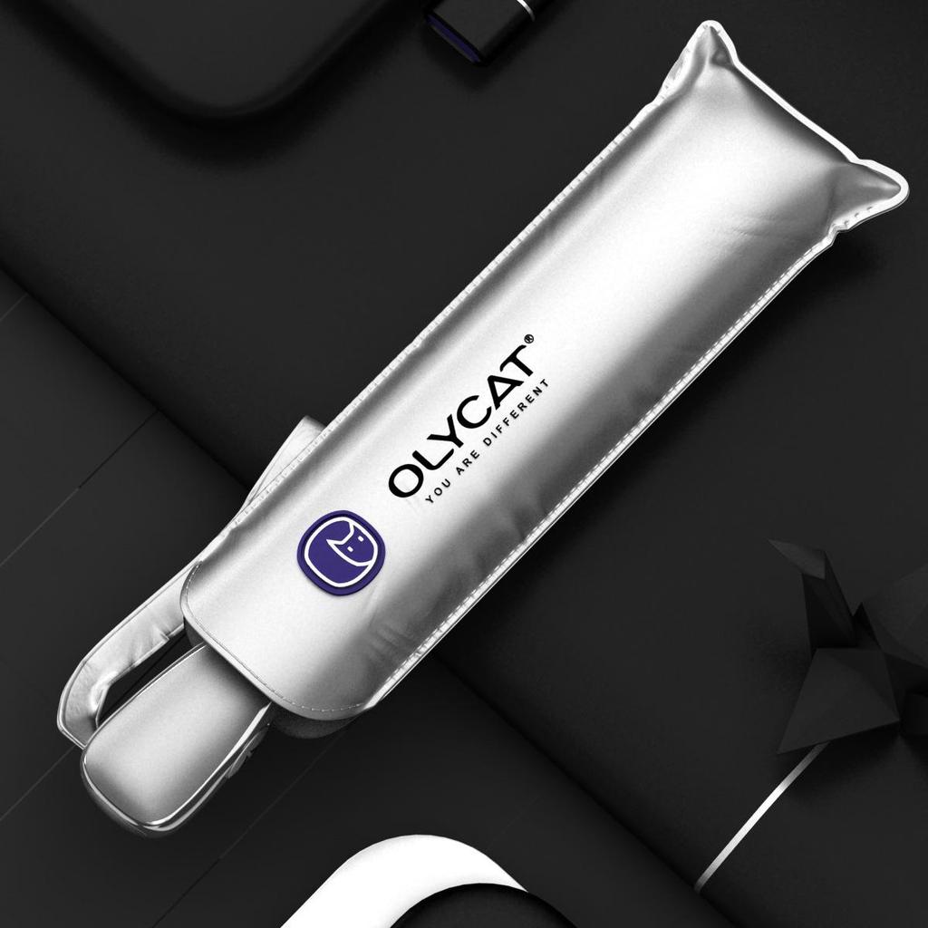 Umbrelă Compactă Automată OLYCAT Argintiu Titan - Protecție UV Umbrelă de Ploaie și Soare
