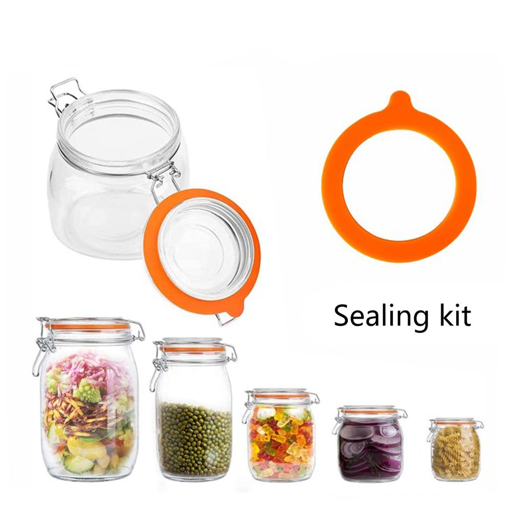20 Pièces Joints De Pot En Silicone Orange - Anneaux Hermétiques Pour Bocaux En Verre