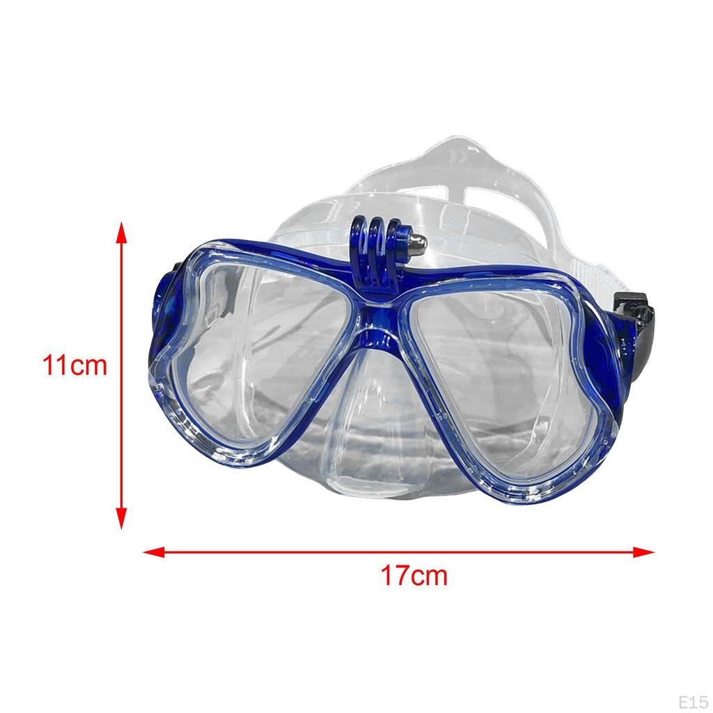 Diving Mask Swimming Camera View Fits Perfectly Over Anti-Fog Goggles for